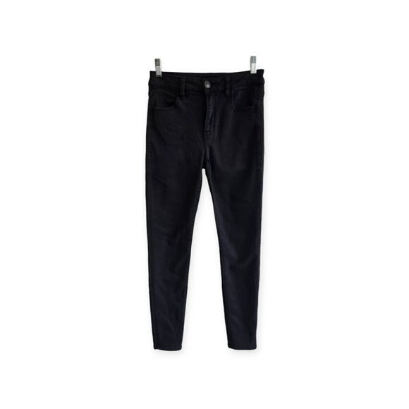 American Eagle Womens Black Skinny Next Level Stretch 8 Regular - Picture 1 of 6